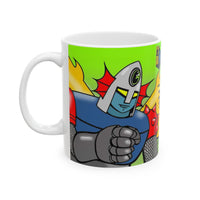 FIGHTING DRAGON robot hero Ceramic Mug, 11oz