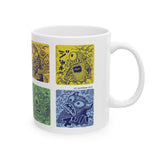 POP art monsters! Greasebat and friends Ceramic Mug, 11oz and 15 oz!