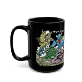 Greasebat! Mecha-Greasebat! M5-Bravo! Spike Wad! Battling on the moon! Black Mug 11oz 15oz