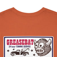 GREASEBAT 2 SIDED work shirt! 24 HOUR TOWING Heavy Cotton Tee