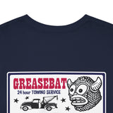 GREASEBAT 2 SIDED work shirt! 24 HOUR TOWING Heavy Cotton Tee