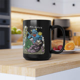 Greasebat! Mecha-Greasebat! M5-Bravo! Spike Wad! Battling on the moon! Black Mug 11oz 15oz