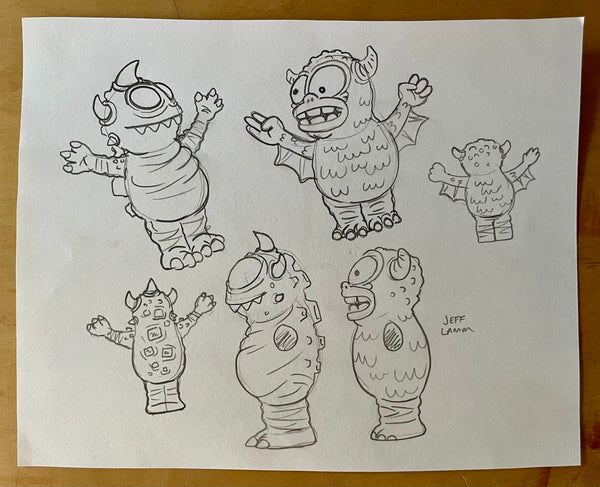 Original signed toy production art! Pencil on cardstock